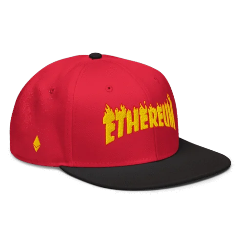 Ethereum: Flames Edition Snapback Hat