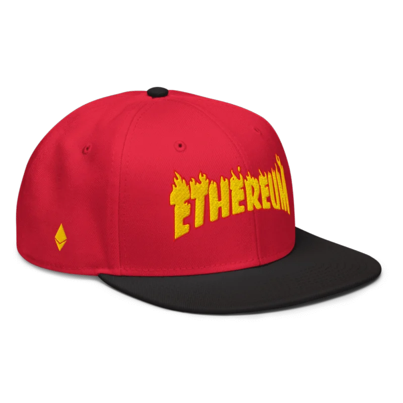 Ethereum: Flames Edition Snapback Hat