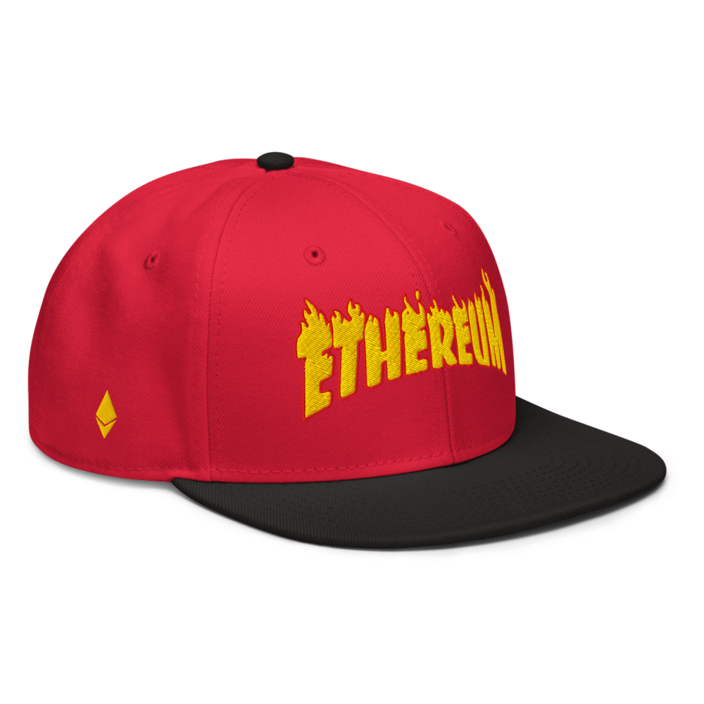 Ethereum: Flames Edition Snapback Hat