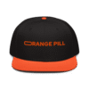 Orange Pill Snapback Hat