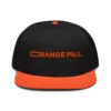 Orange Pill Snapback Hat