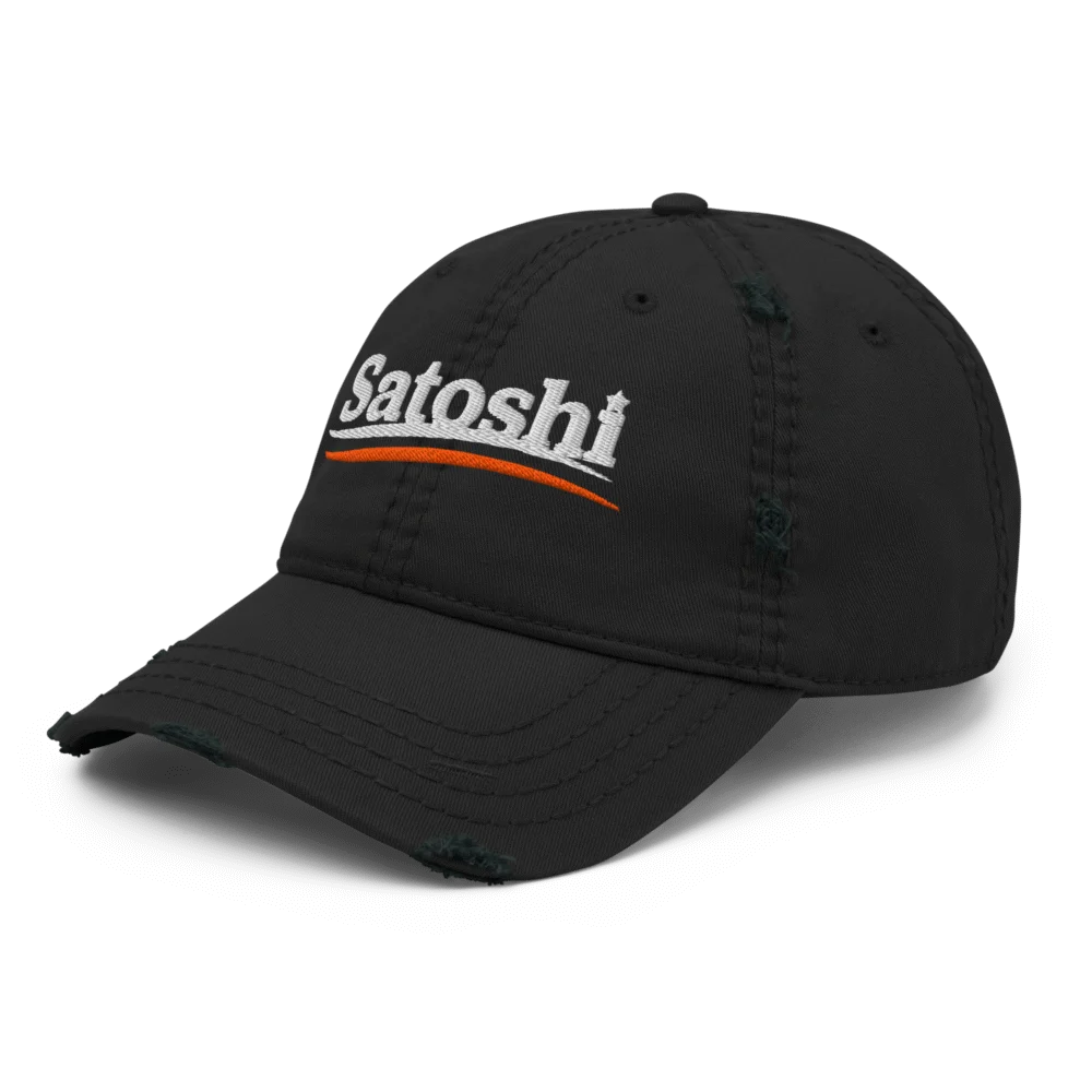Satoshi 2024 Distressed Baseball Cap - Image 3