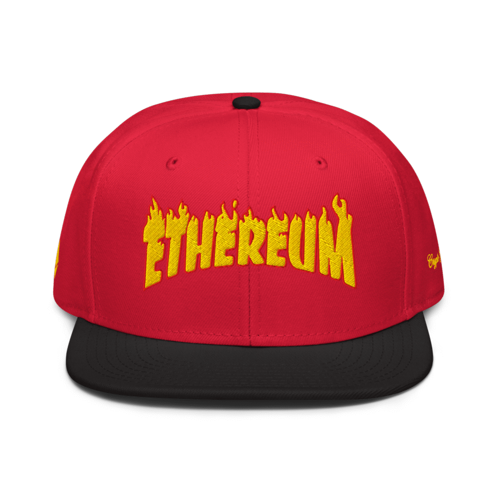 snapback black red red front 68a4bfd55c1bf - Ethereum: Flames Edition Snapback Hat