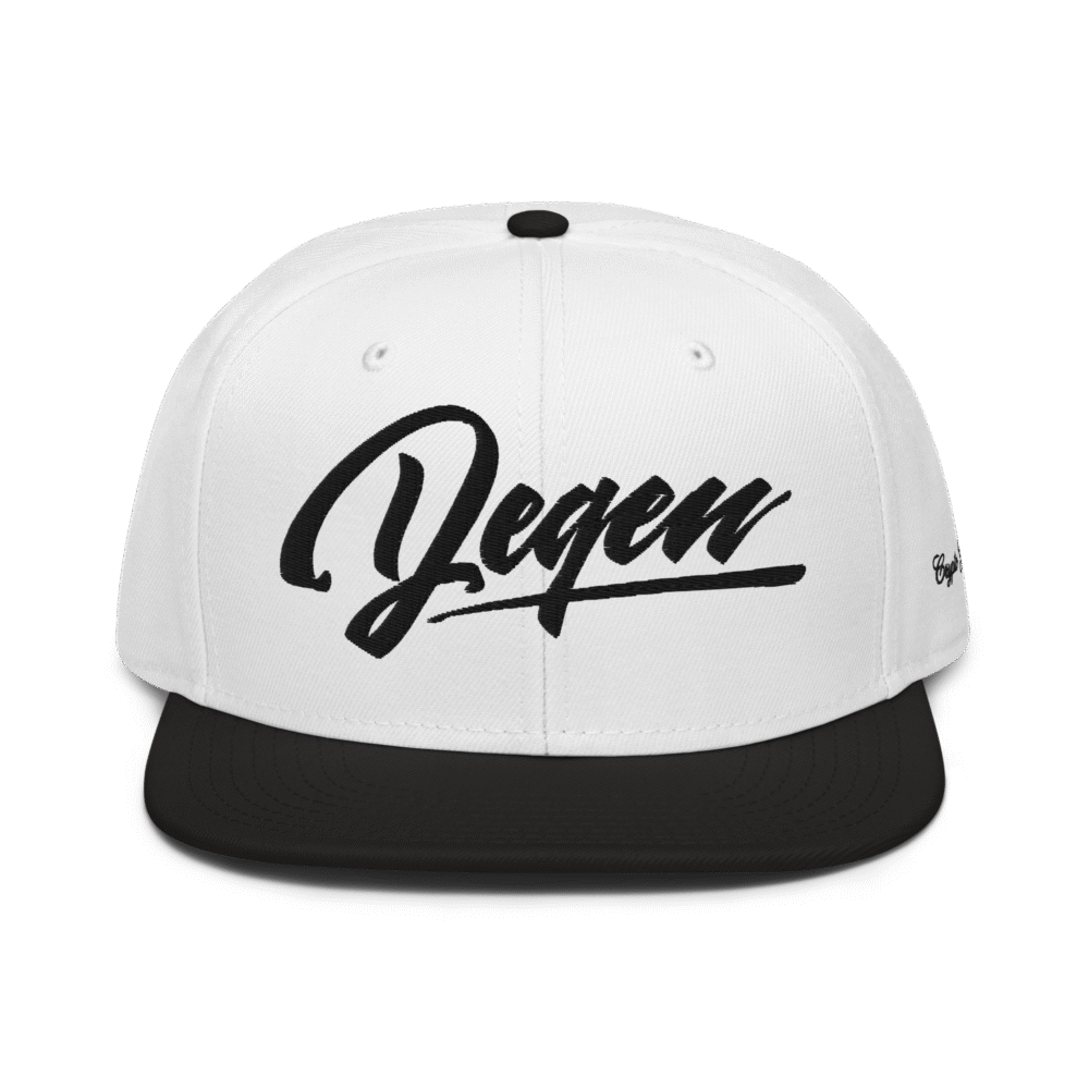 snapback black white white front 68a4c5c9c26ed - Degen Snapback Hat