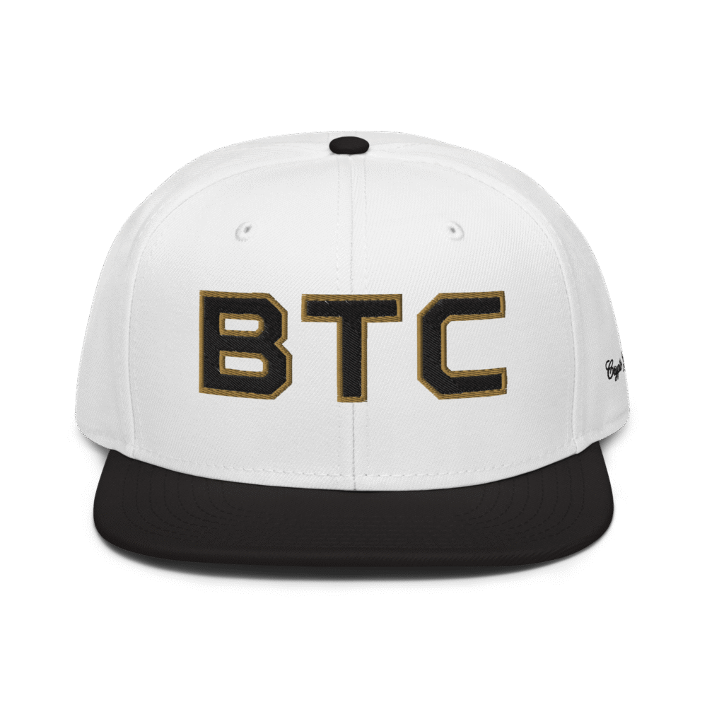 snapback black white white front 68a4cf767a74b - BTC Snapback Hat