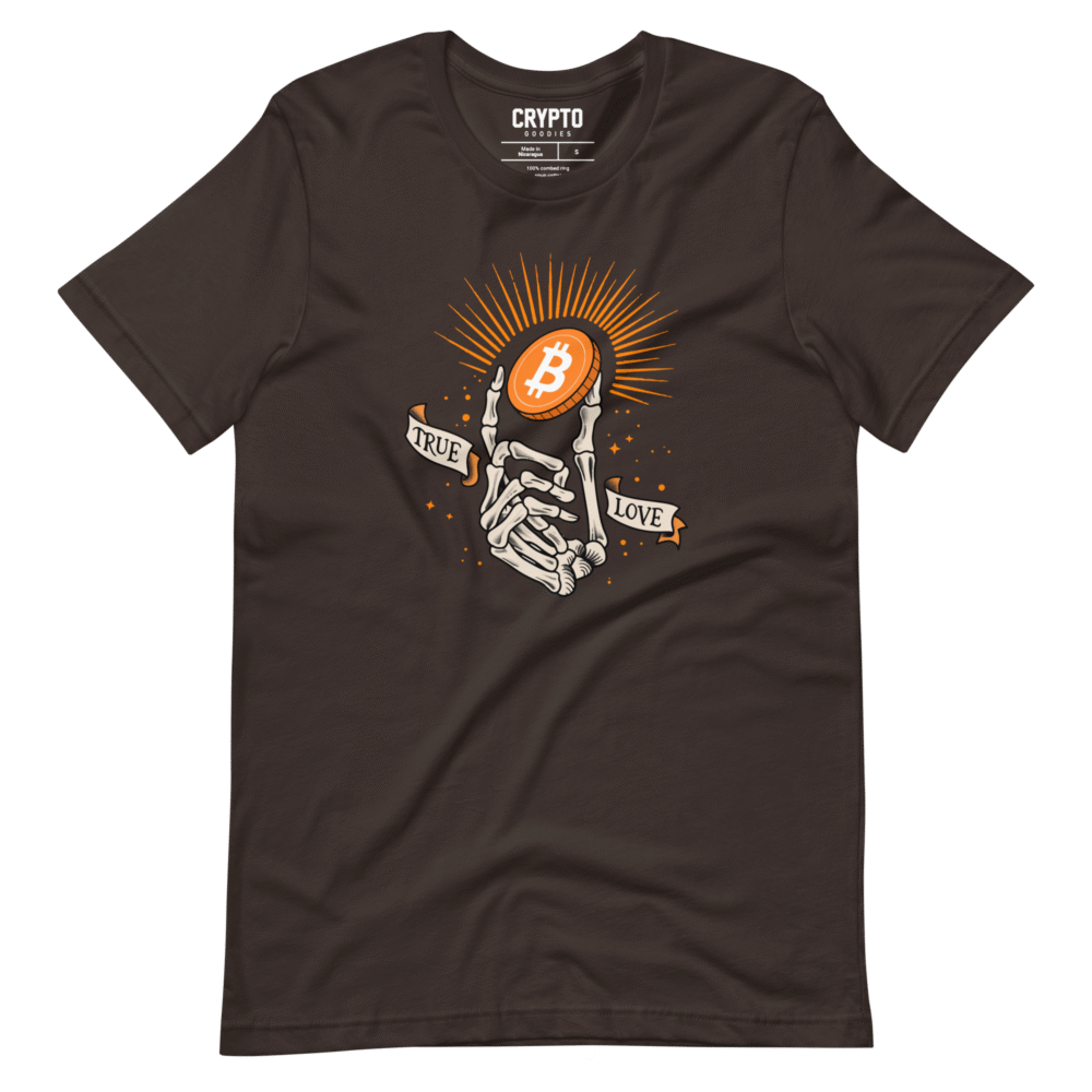 unisex staple t shirt brown front 68ac9957499cf - BTC: True Love T-Shirt