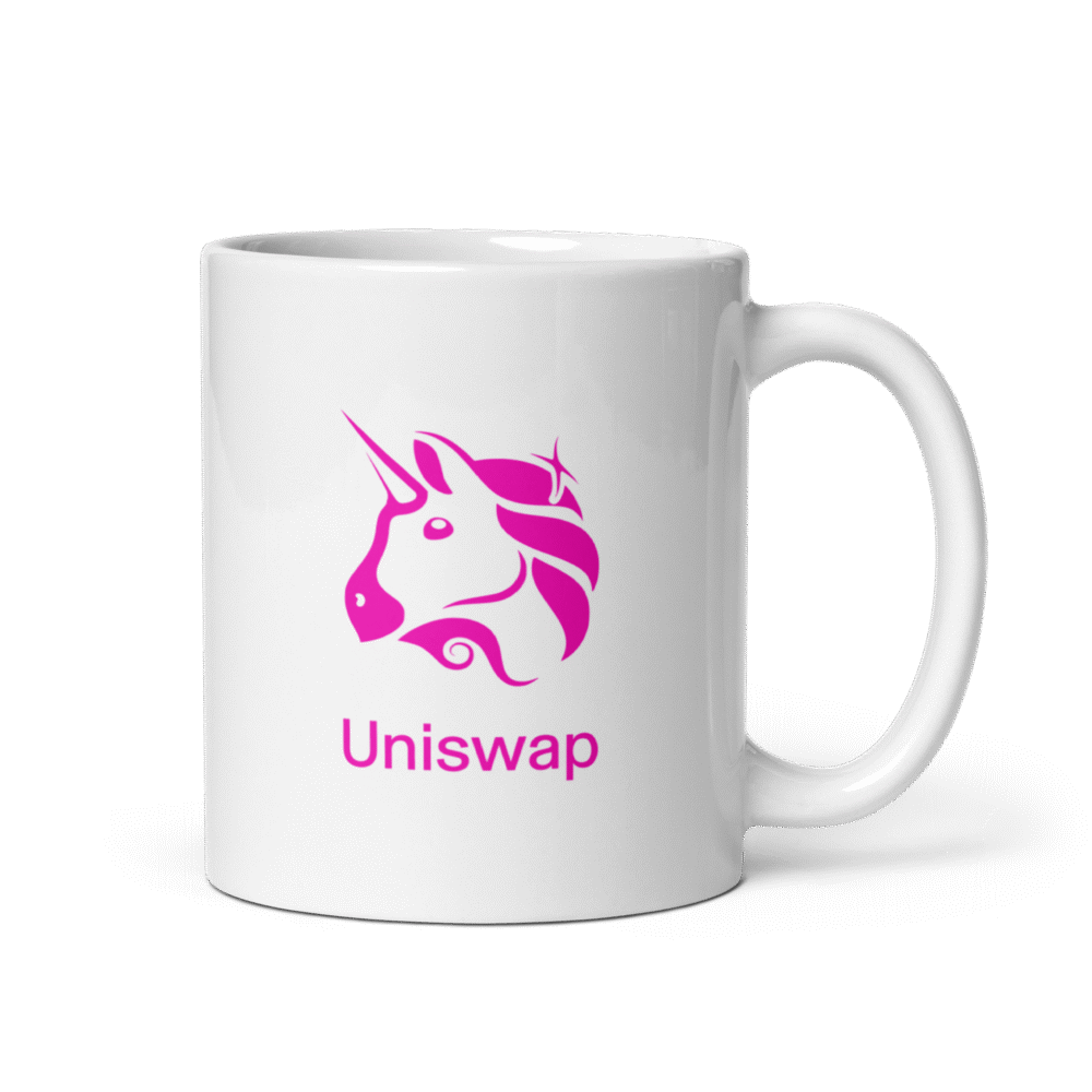 white glossy mug white 11 oz handle on right 68b2ab0555529 - Uniswap Mug
