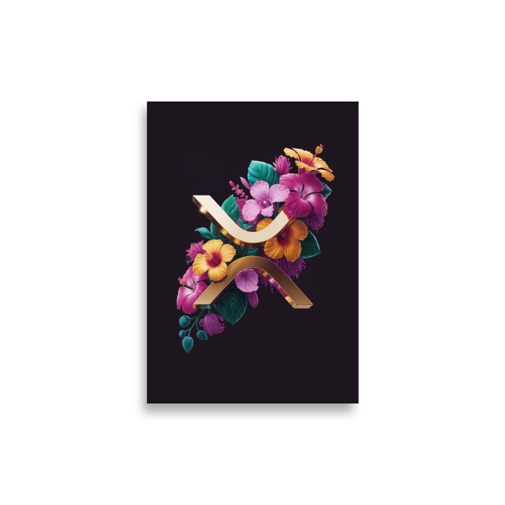 XRP & Flowers Poster
