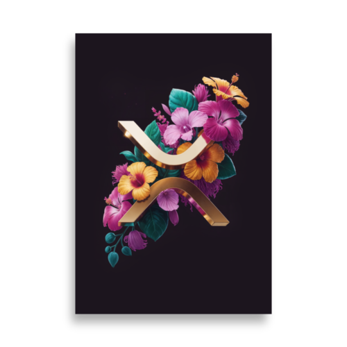 XRP & Flowers Poster