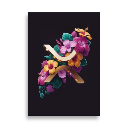 XRP & Flowers Poster