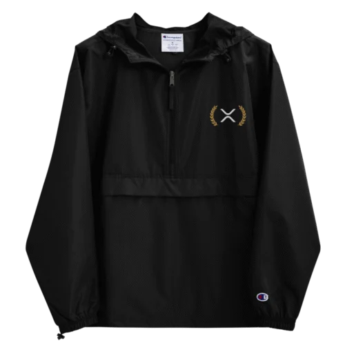 XRP: Laurel Leaves Embroidered Champion Packable Jacket