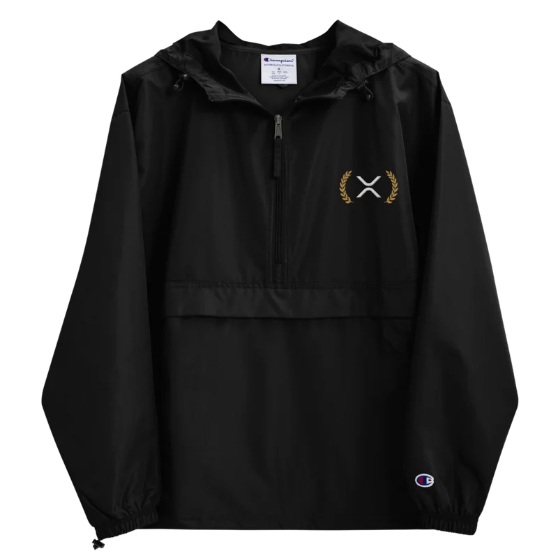 XRP: Laurel Leaves Embroidered Champion Packable Jacket