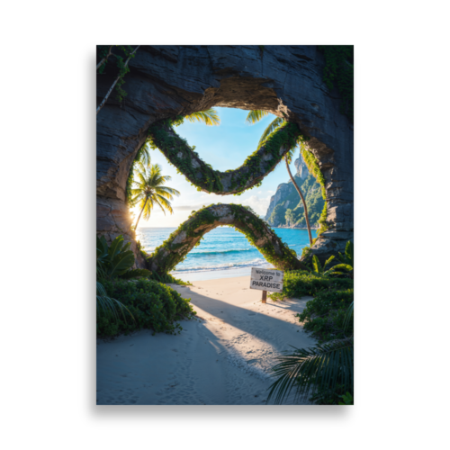 XRP Paradise — Tropical Escape Poster