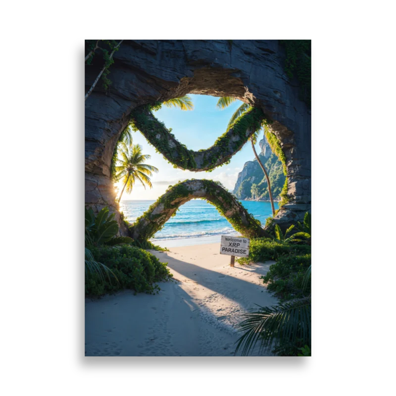 XRP Paradise — Tropical Escape Poster