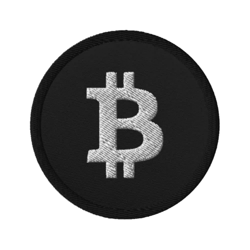 Bitcoin Black Embroidered Patch