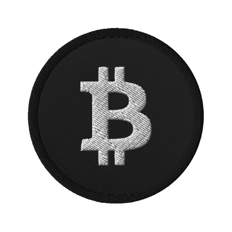 Bitcoin Black Embroidered Patch