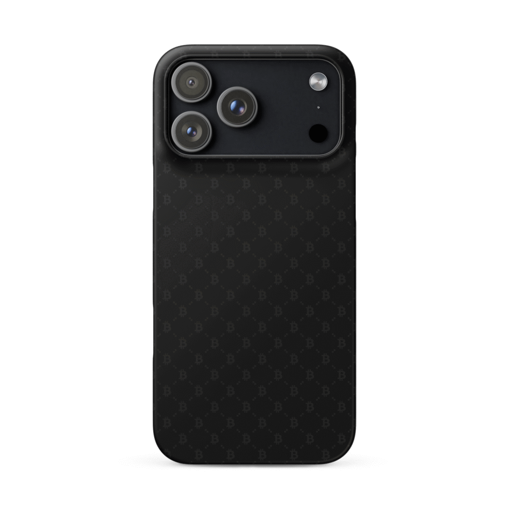 Bitcoin Black Pattern Snap case for iPhone®