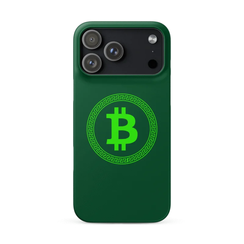 Bitcoin Greek Circle Snap case for iPhone®