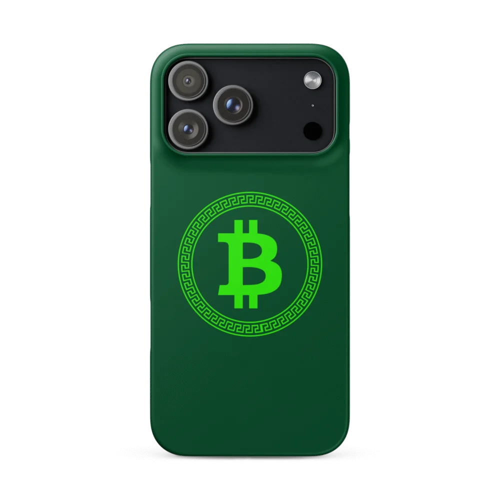Bitcoin Greek Circle Snap case for iPhone®