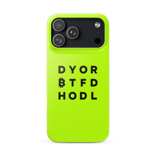 DYOR BTFD HODL Snap case for iPhone®