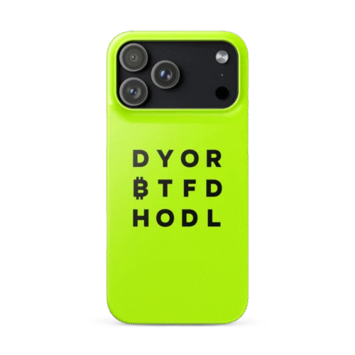 DYOR BTFD HODL Snap case for iPhone®