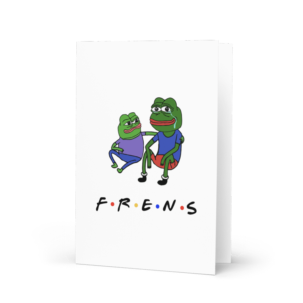Pepe Frens Greeting Card - Greeting Card 5.83X8.27 Front 68D2F9Aa3D89F