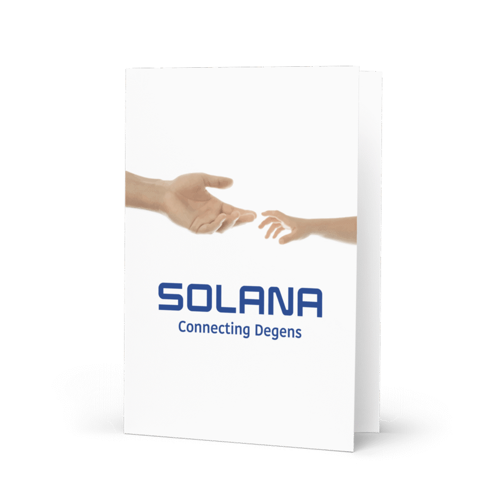 Solana: Connecting Degens Greeting Card - Greeting Card 5.83X8.27 Front 68D2Fbd236731