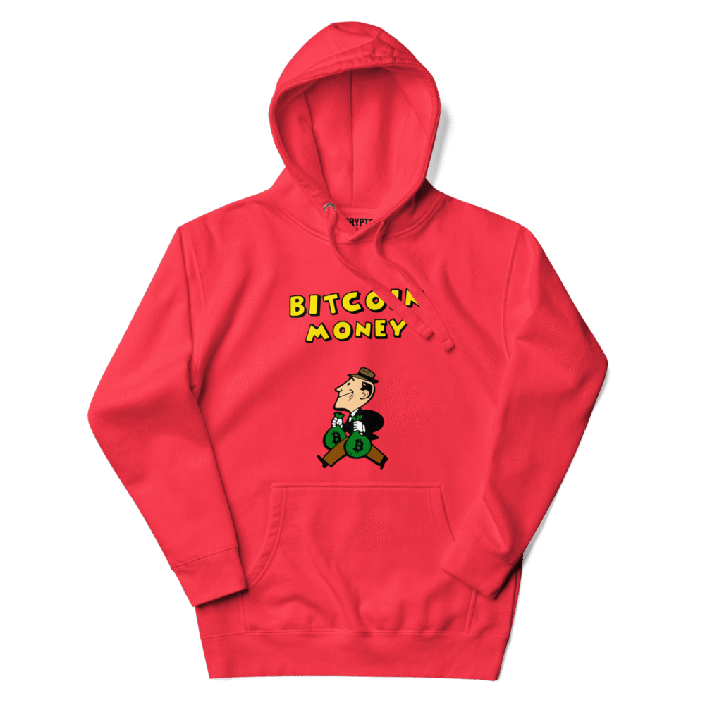 Retro Bitcoin Money Hoodie - I Unisex Premium Pullover Hoodie Team Red Front 68Bf38C31B928