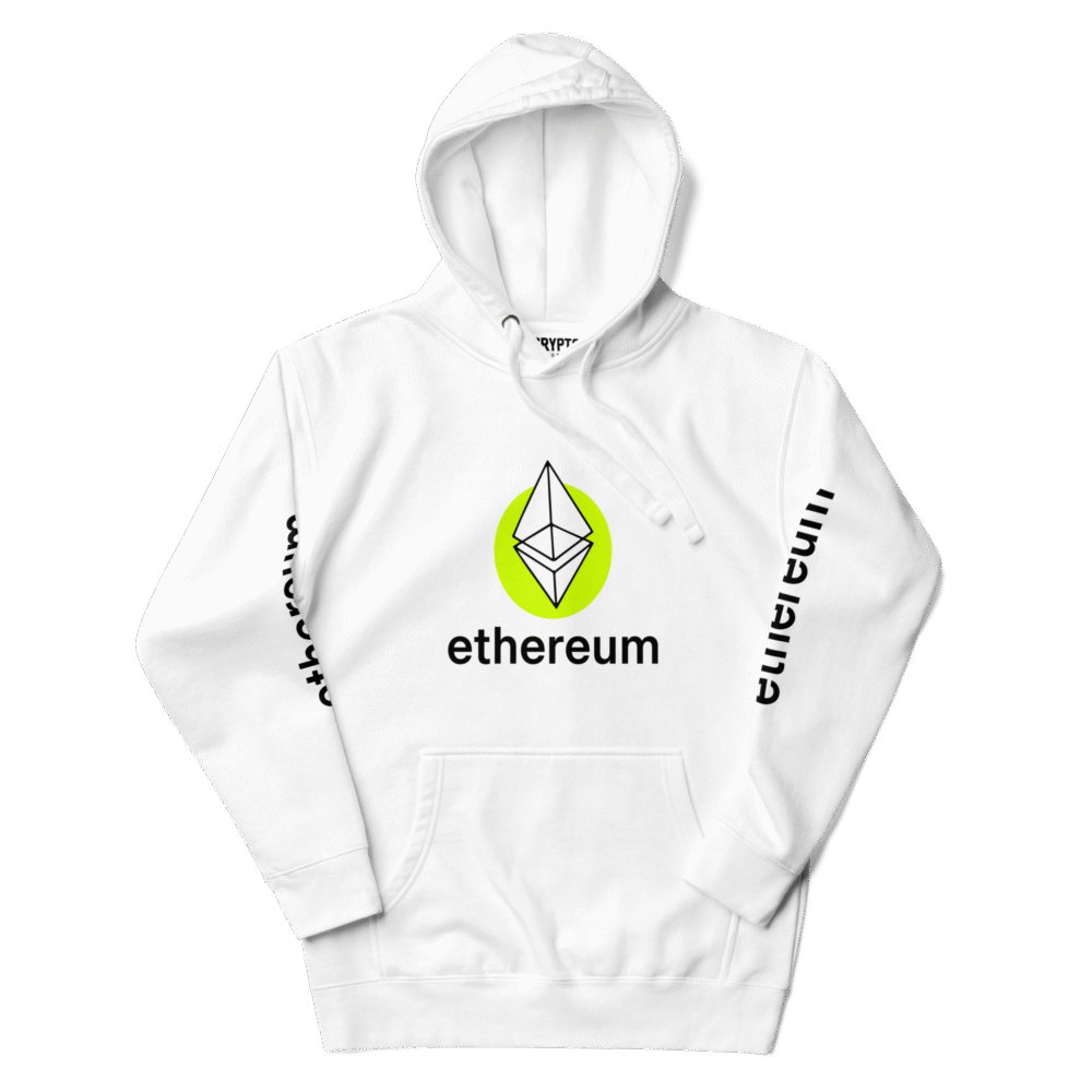 Ethereum: Green Genesis Hoodie - I Unisex Premium Pullover Hoodie White Front 68C92Abc04Dd6
