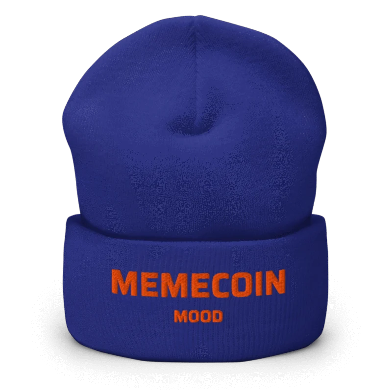 Memecoin Mood Cuffed Beanie