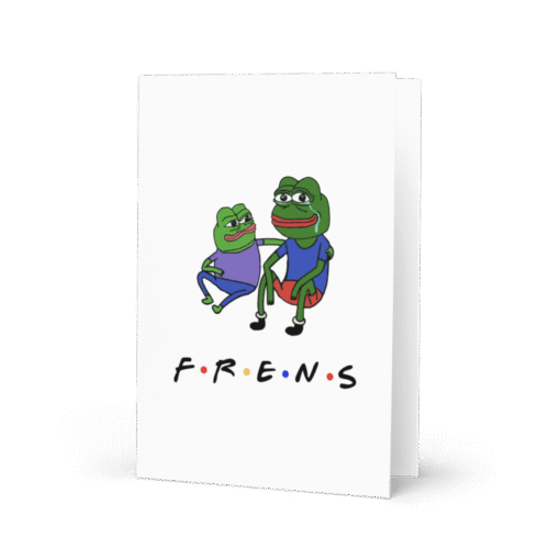 Pepe Frens Greeting Card