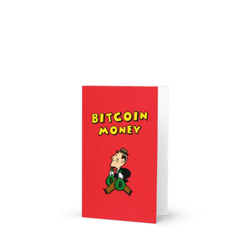 Retro Bitcoin Money Greeting Card