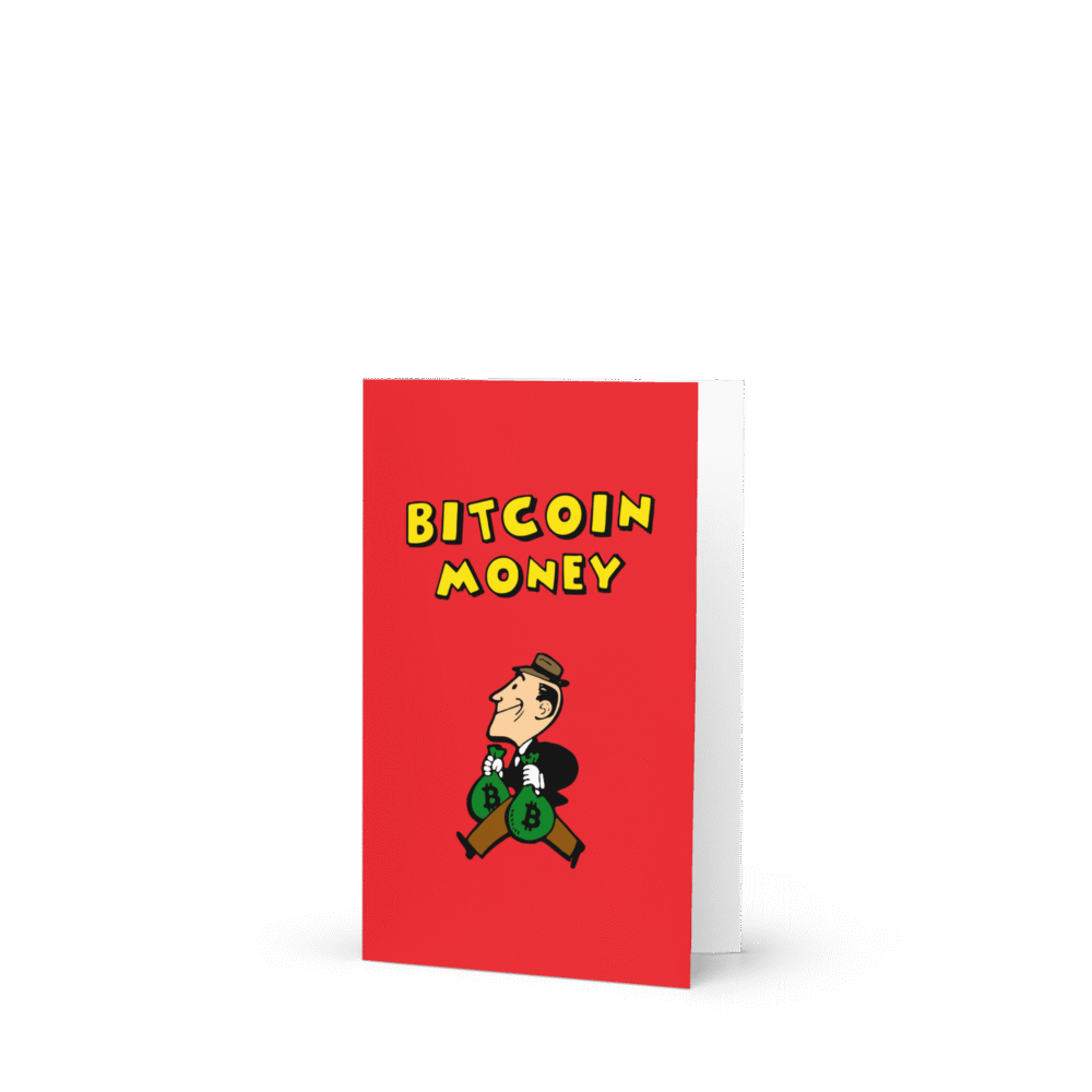 Retro Bitcoin Money Greeting Card