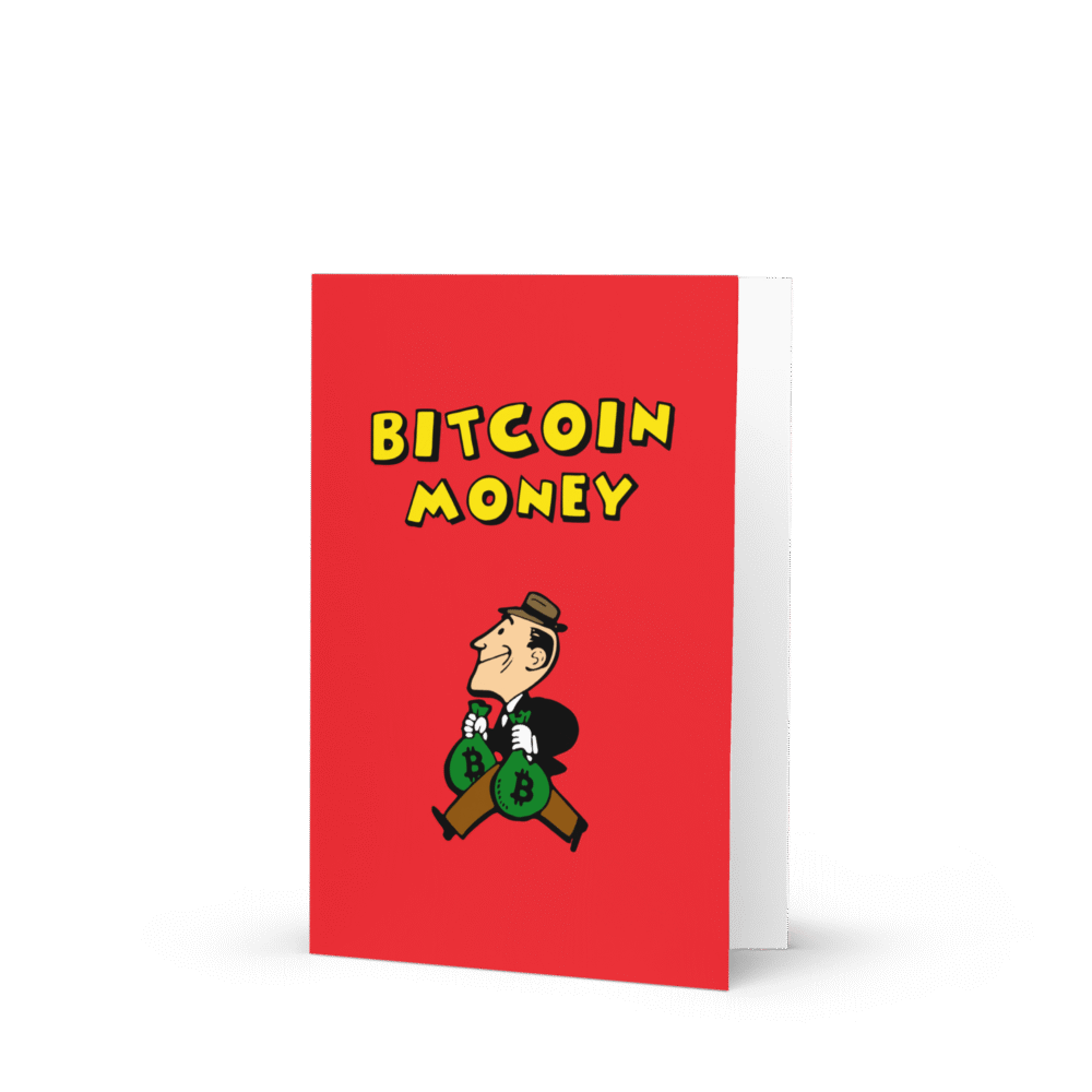 Retro Bitcoin Money Greeting Card
