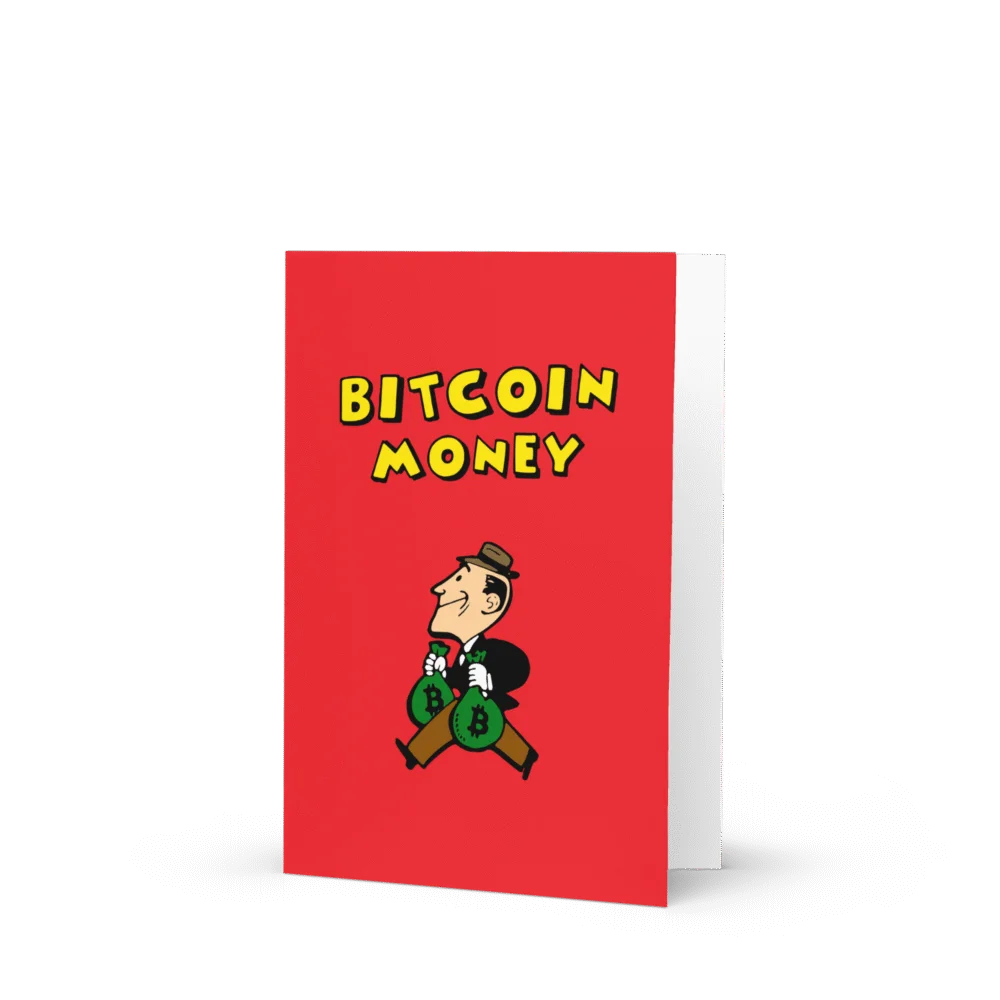 Retro Bitcoin Money Greeting Card - Image 3