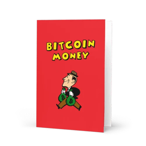Retro Bitcoin Money Greeting Card