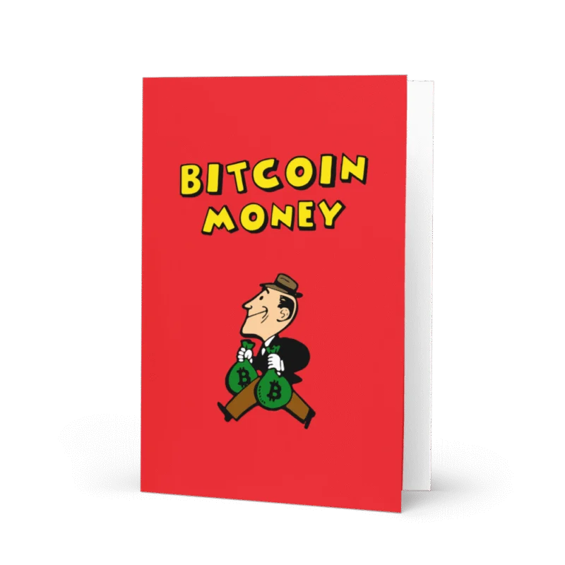 Retro Bitcoin Money Greeting Card