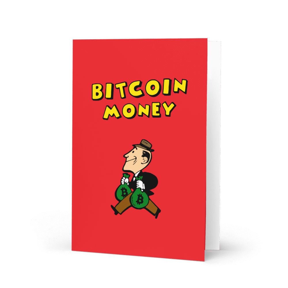 Retro Bitcoin Money Greeting Card