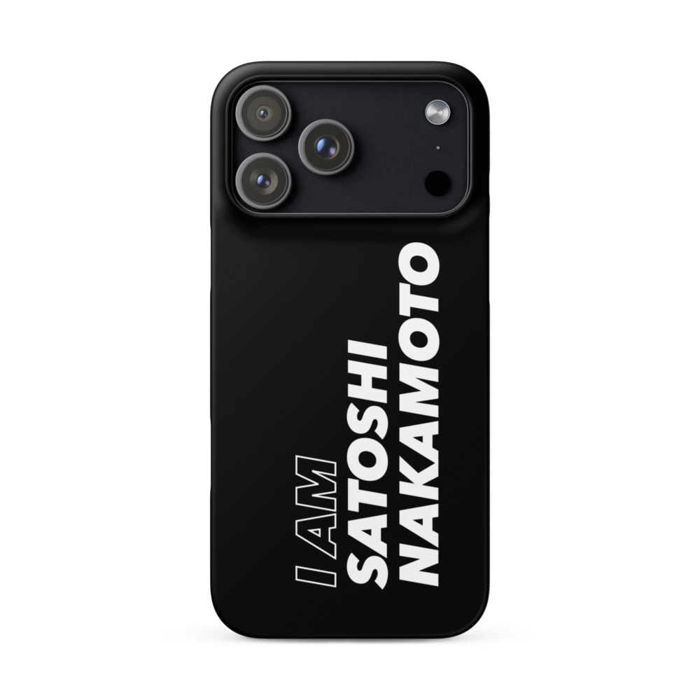 I Am Satoshi Nakamoto Snap Case For Iphone® - Snap Case For Iphone Matte Iphone 17 Pro Max Front 68Cec88635F2A