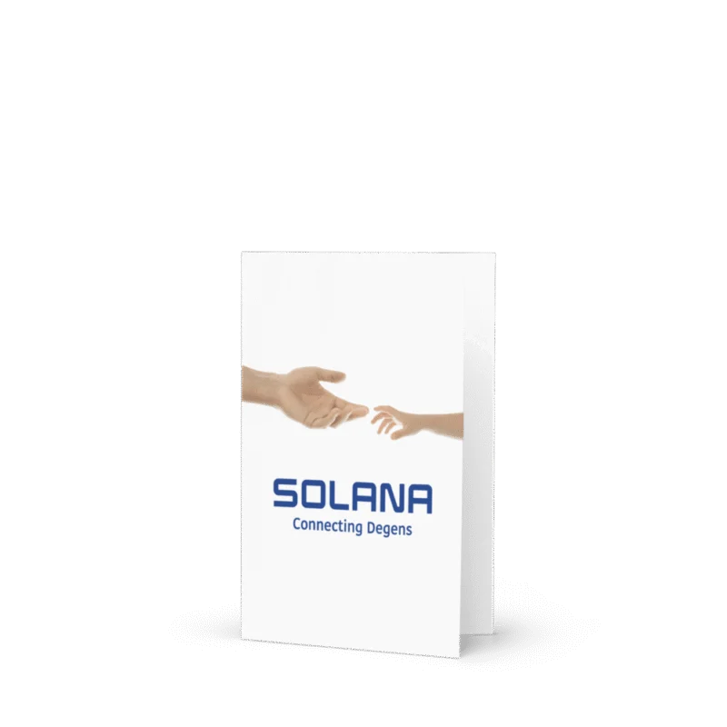 Solana: Connecting Degens Greeting Card