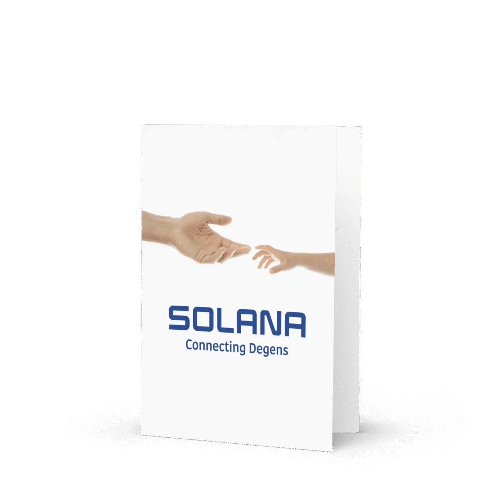 Solana: Connecting Degens Greeting Card - Image 3