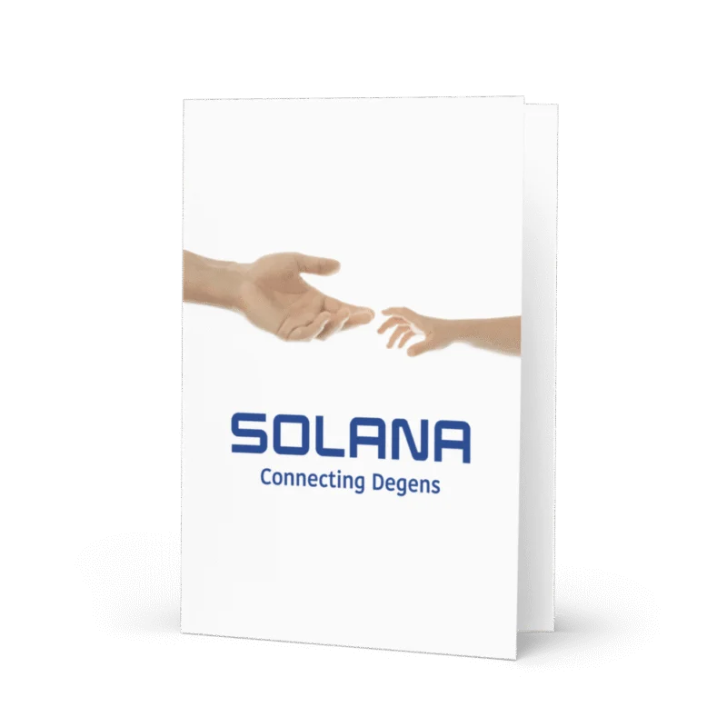 Solana: Connecting Degens Greeting Card