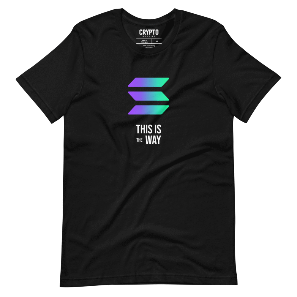 Solana: This Is The Way T-Shirt - Unisex Staple T Shirt Black Front 68C2E08410Fde
