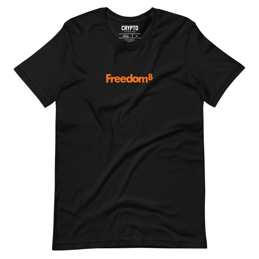 Freedom₿ T-Shirt - Unisex Staple T Shirt Black Front 68C4395C2Ceeb