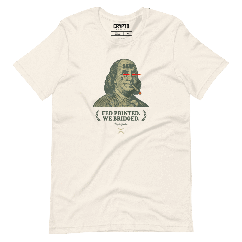 Xrp: Fed Printed. We Bridged. T-Shirt - Unisex Staple T Shirt Vintage White Front 68C3Ce594Fa2F