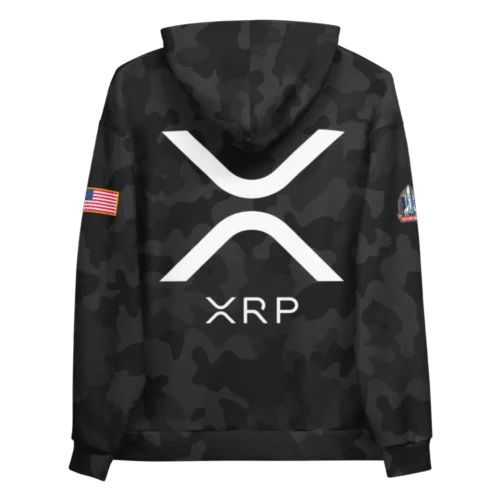 XRP Army x Mission to the Moon Black Camouflage Hoodie