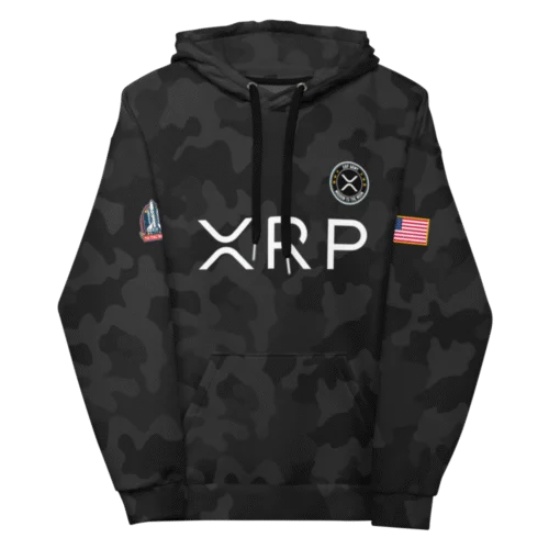 XRP Army x Mission to the Moon Black Camouflage Hoodie