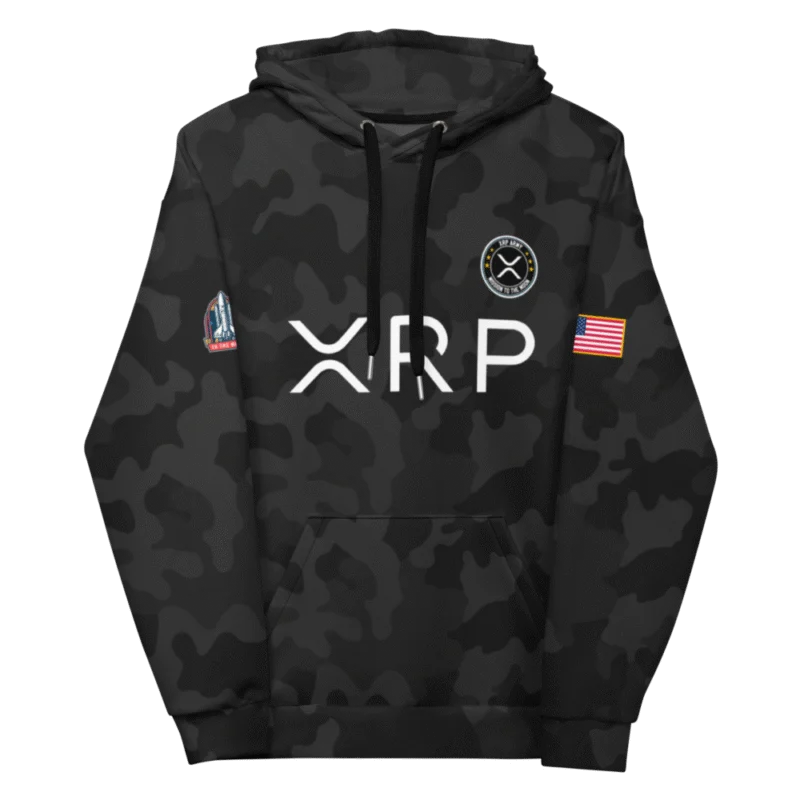 XRP Army x Mission to the Moon Black Camouflage Hoodie