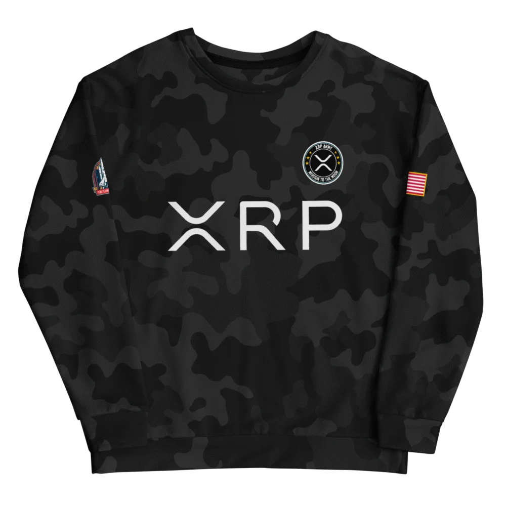 XRP Army x Mission to the Moon Black Camouflage Sweatshirt