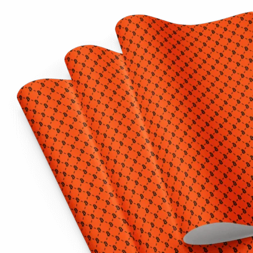 Bitcoin Orange Fashion Wrapping Paper